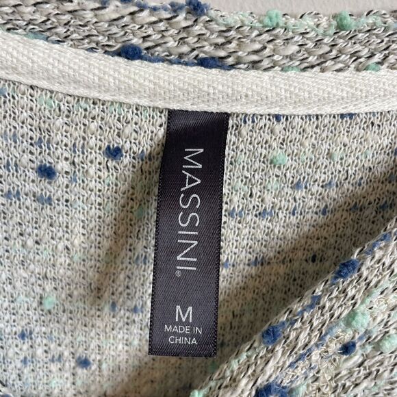 Massini Womens Hi Lo Tunic Top Size Medium Multicolor Long Sleeve - Picture 3 of 4